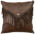 Alamosa Leather Pillow - 16x16 - Fabric Back
