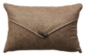 Spearhead Dusk Leather Pillow - 12x18 - Fabric Back