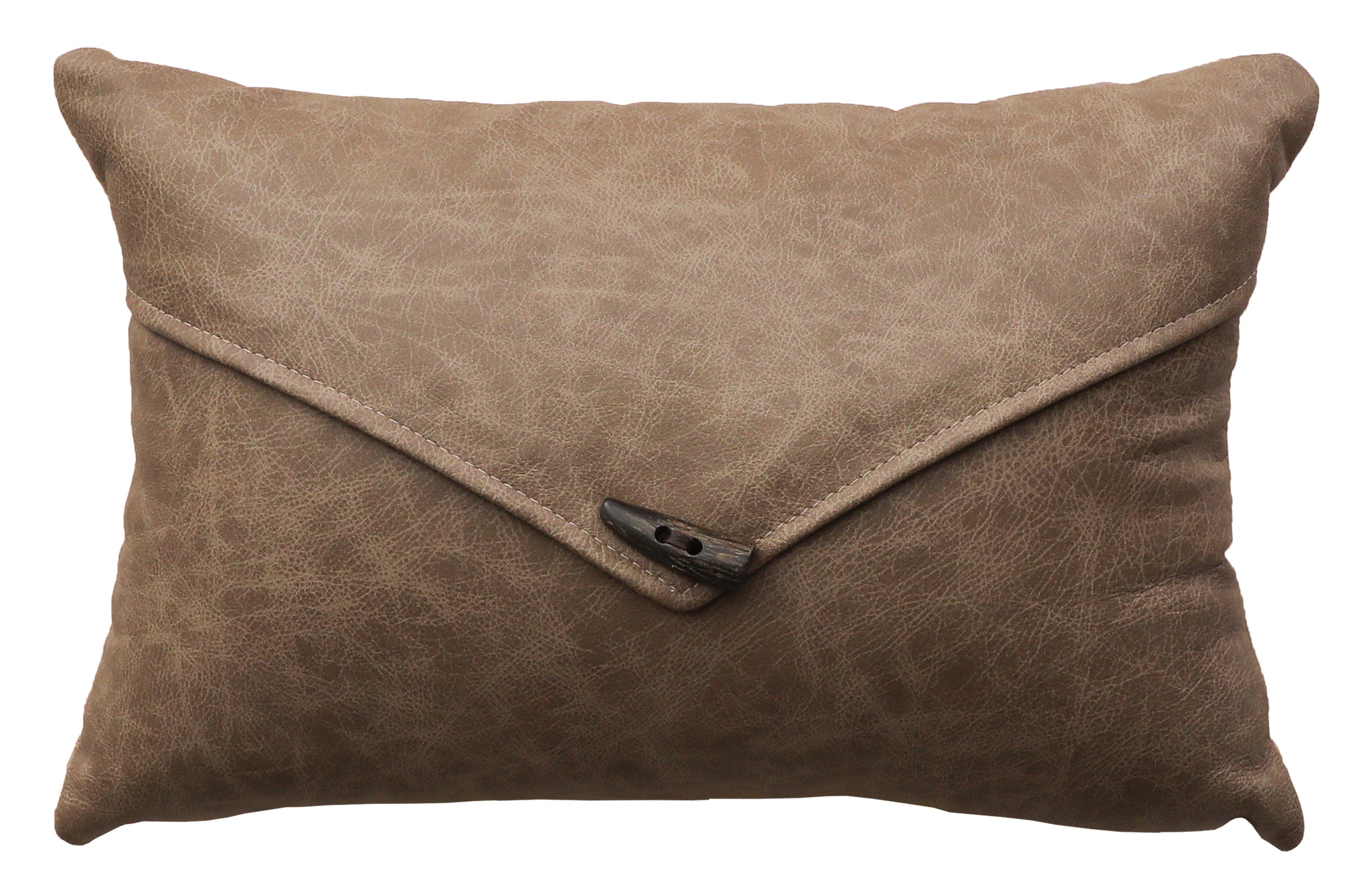 Spearhead Dusk Leather Pillow - 12x18 - Fabric Back