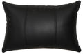 Paloma Lagoon Leather Pillow - 12x18 - Fabric Back