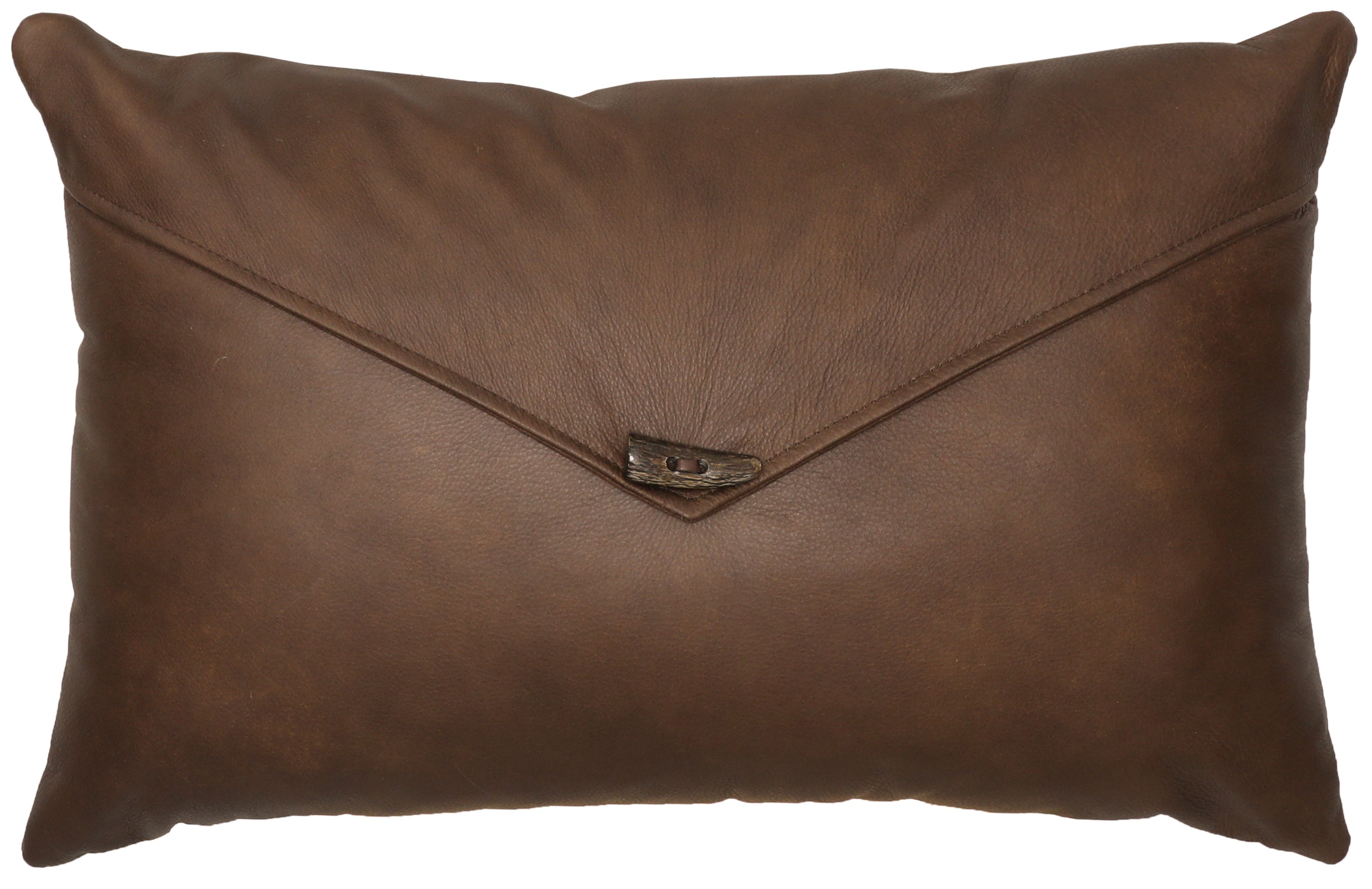 Draught Horse Leather Pillow - 14x22 - Fabric Back
