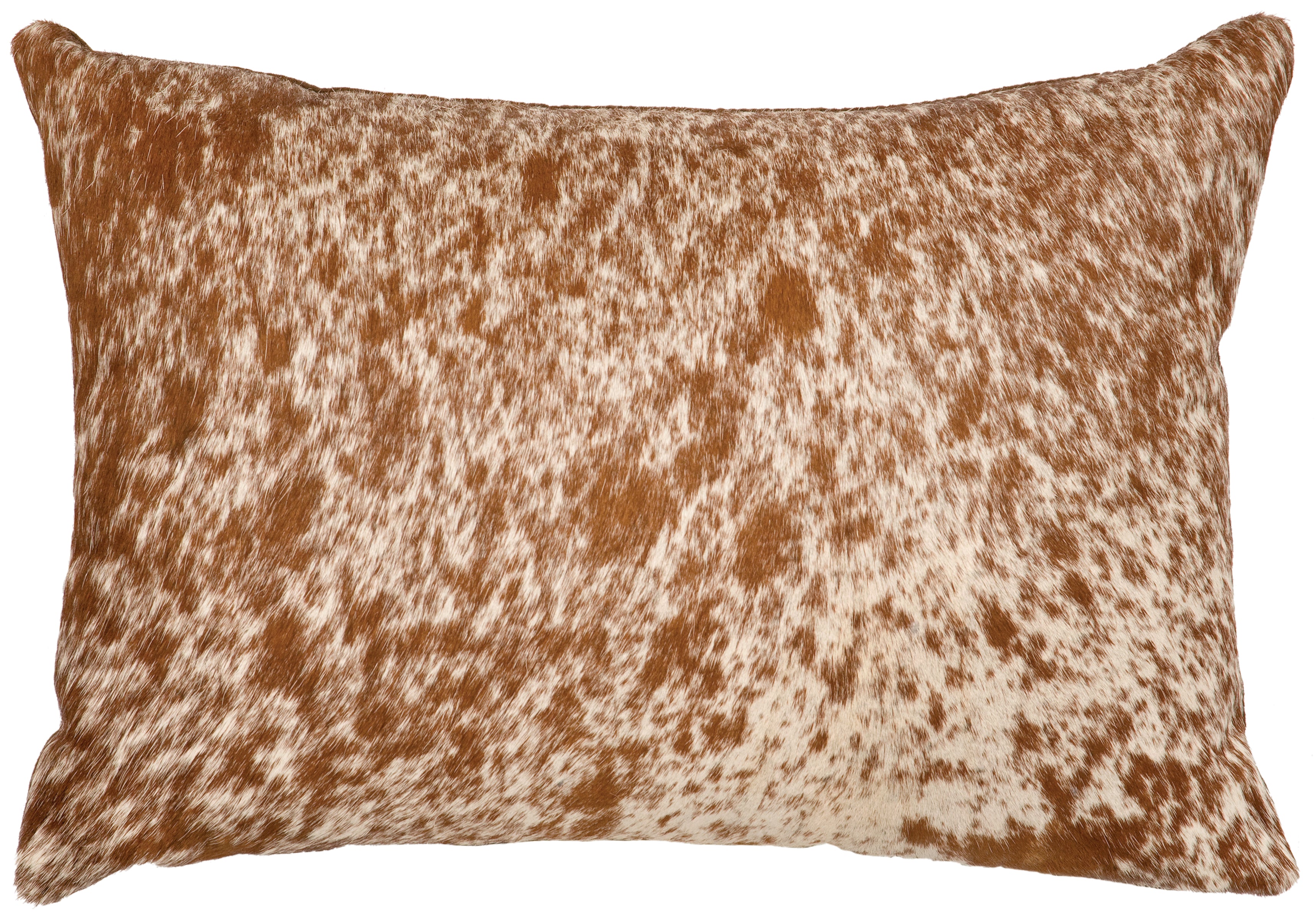 Speckled Light Brown Hair on Hide Pillow - 12x18 - Fabric Back