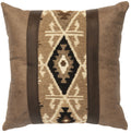 Mountain Storm Leather Pillow - 18x18