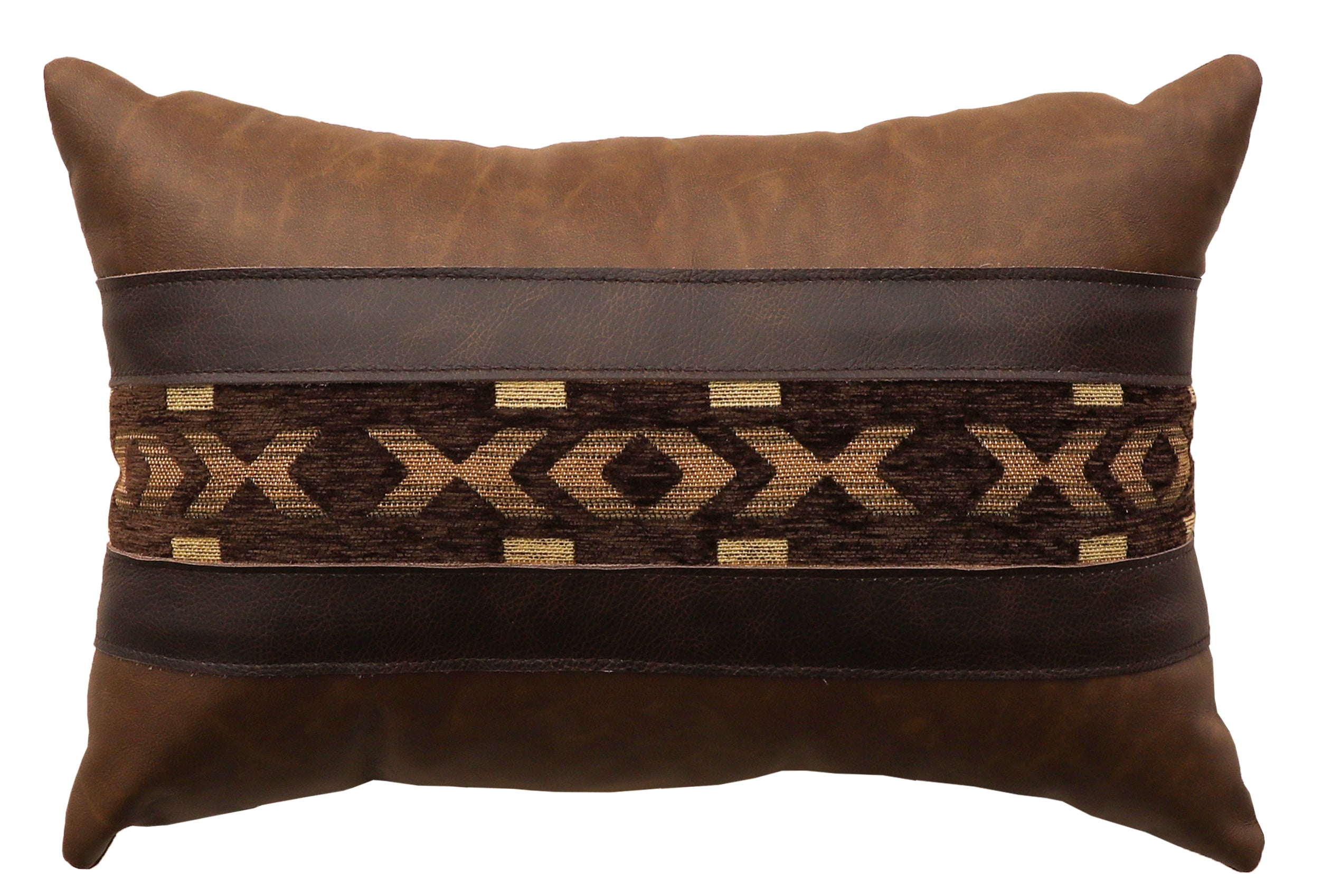 Hitchin' Post Leather Pillow - 12x18