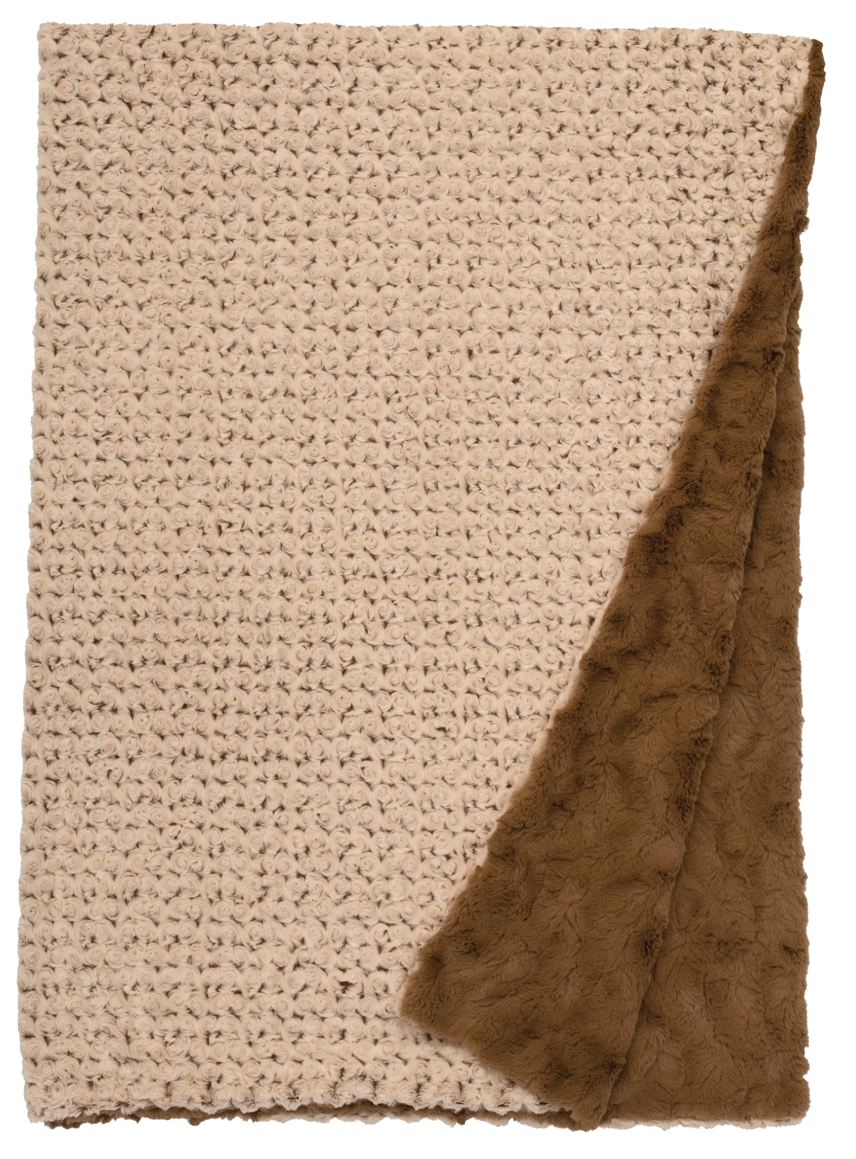 Bella Rosebud Faux Fur Throw