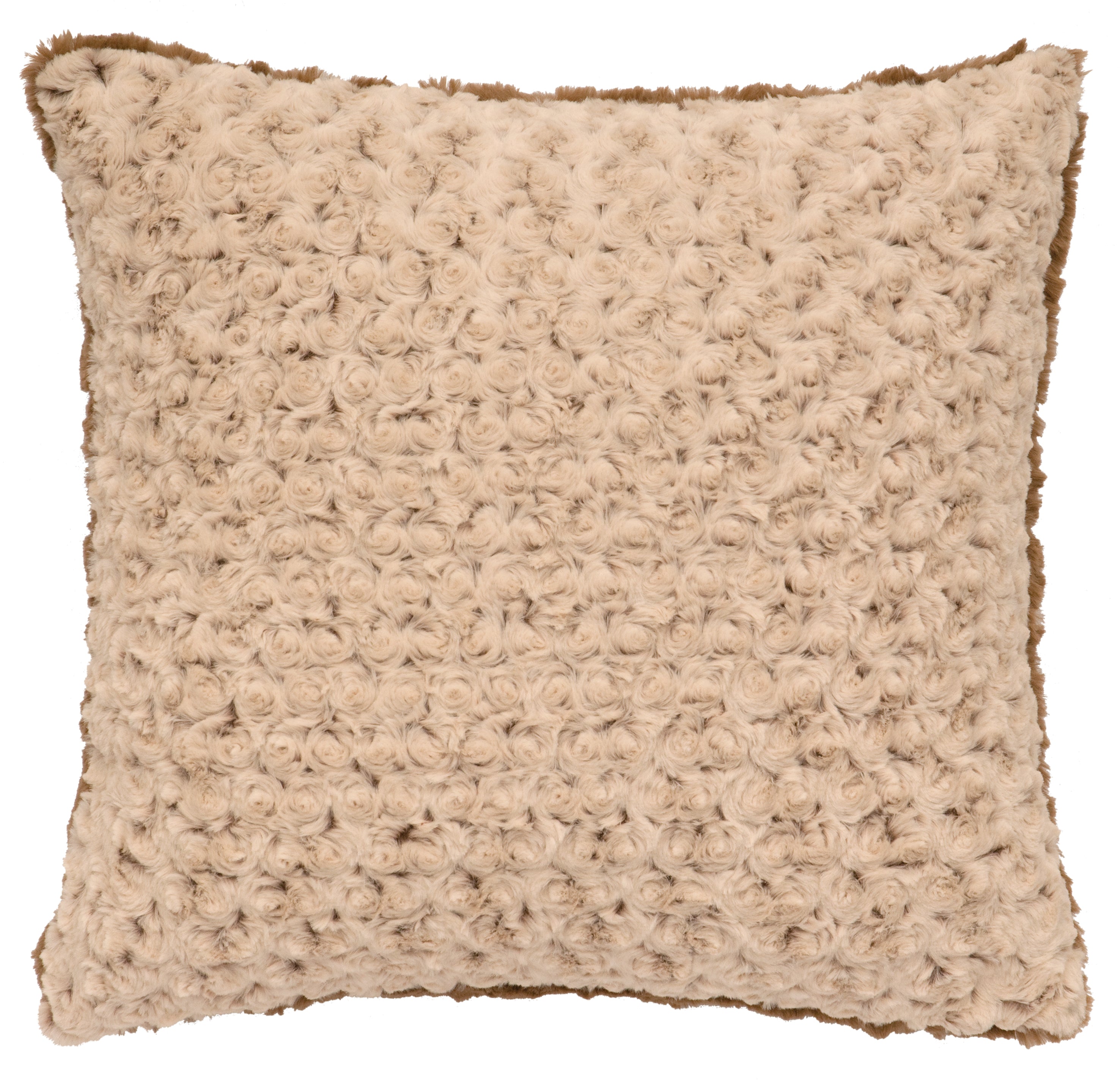Bella Rosebud Faux Fur Euro Sham - 26"x26"