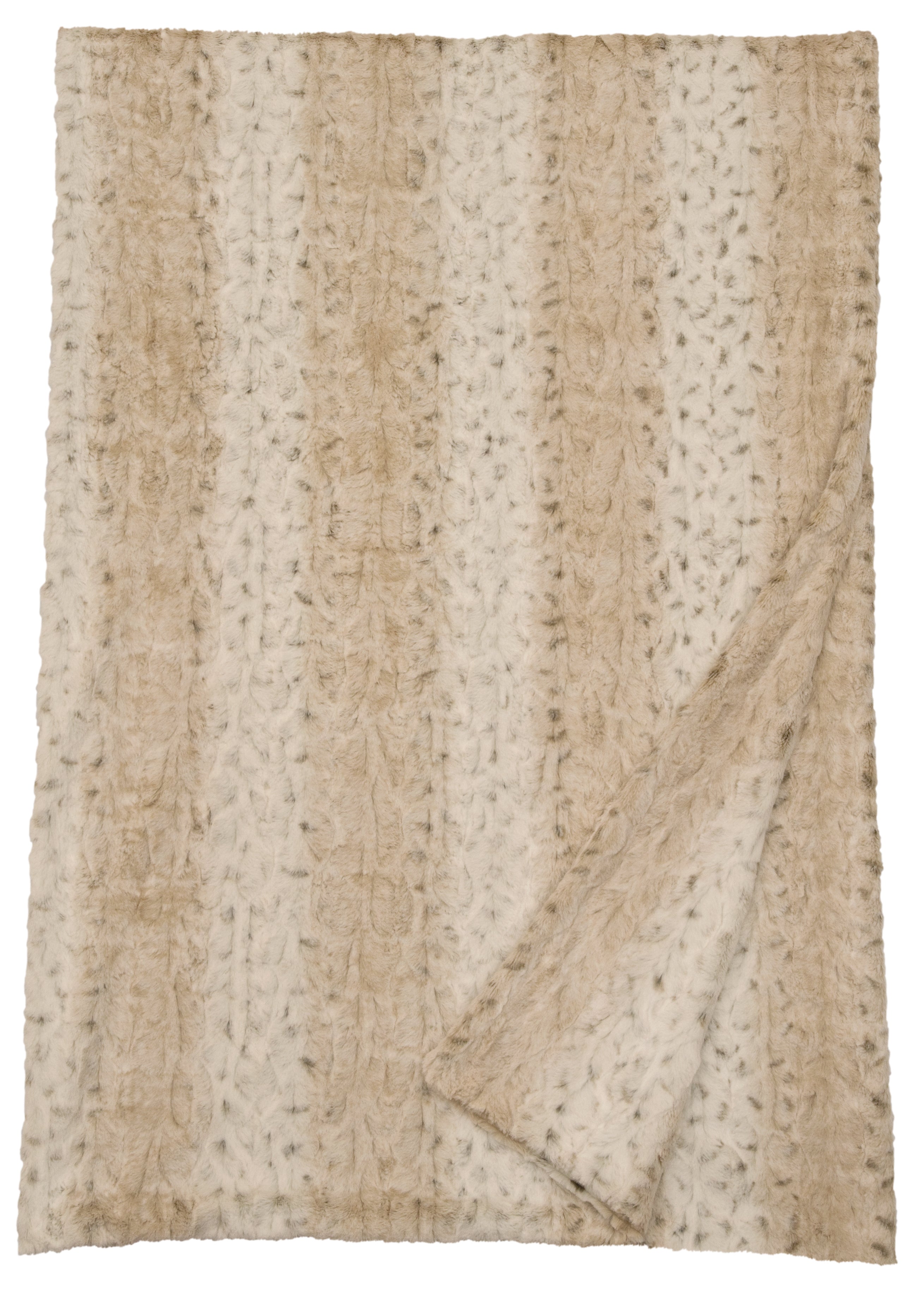 Pearl Leopard Faux Fur Throw
