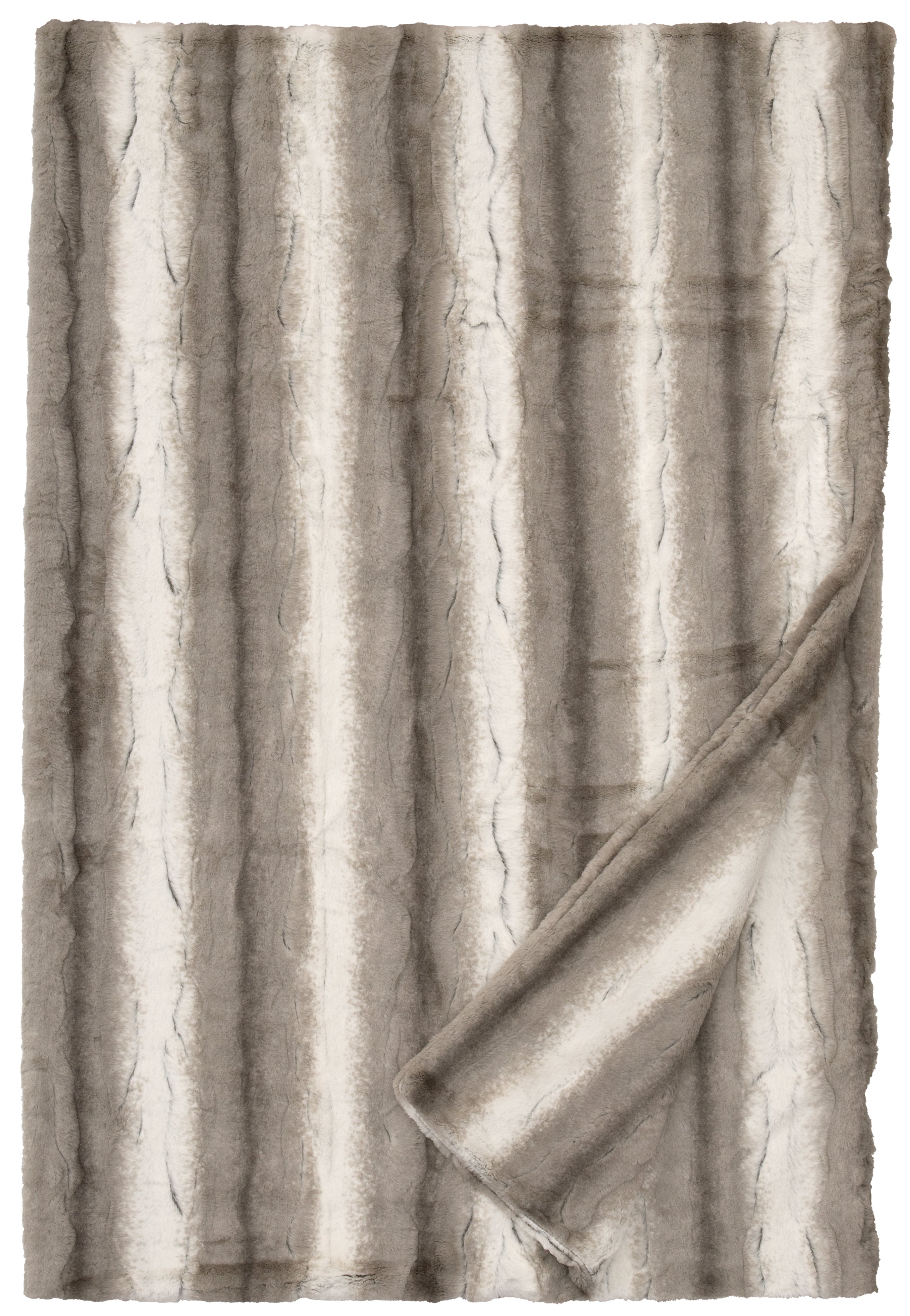Angora Platinum Faux Fur Throw