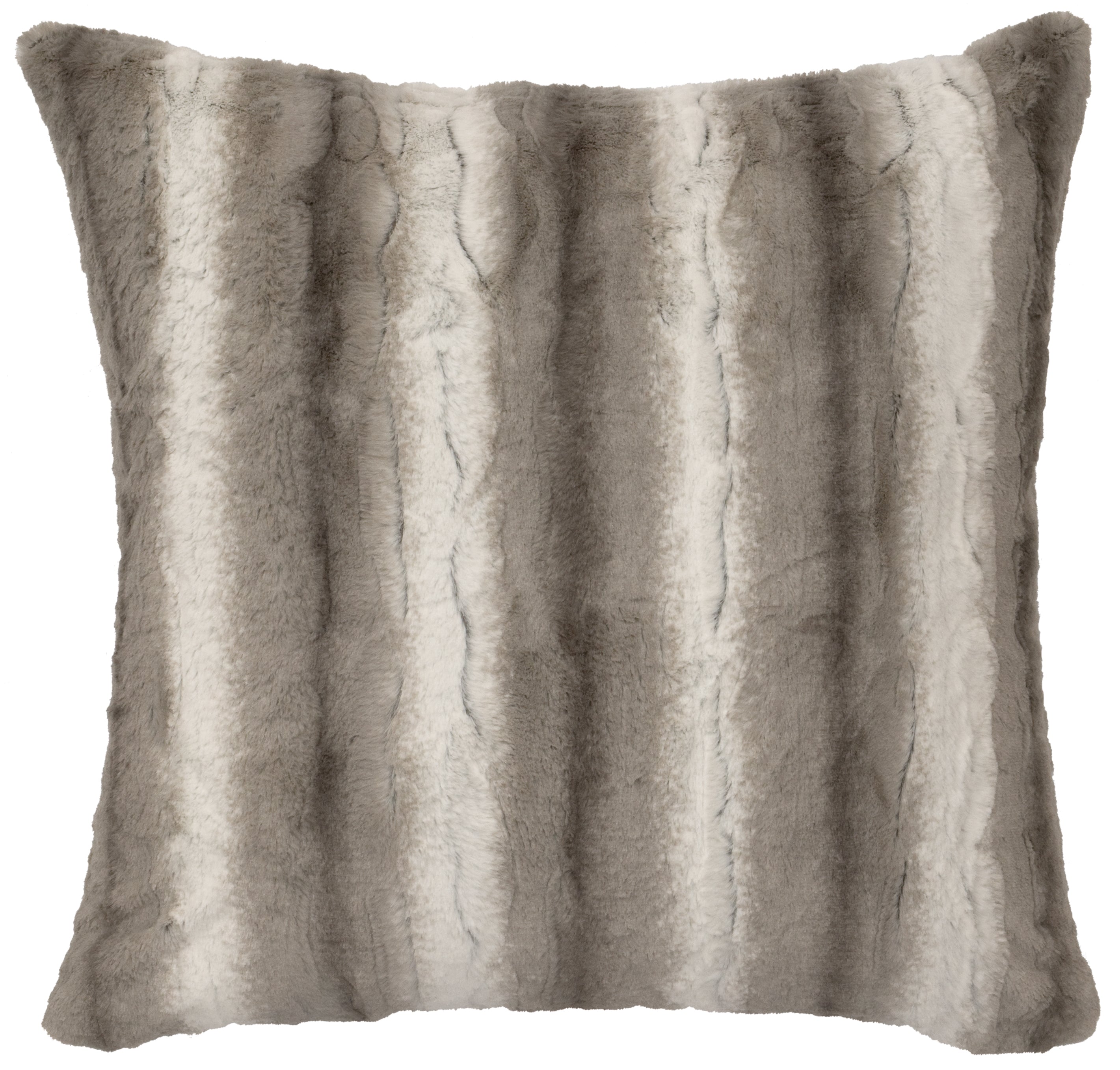 Angora Platinum Faux Fur Euro Sham - 26"x26"