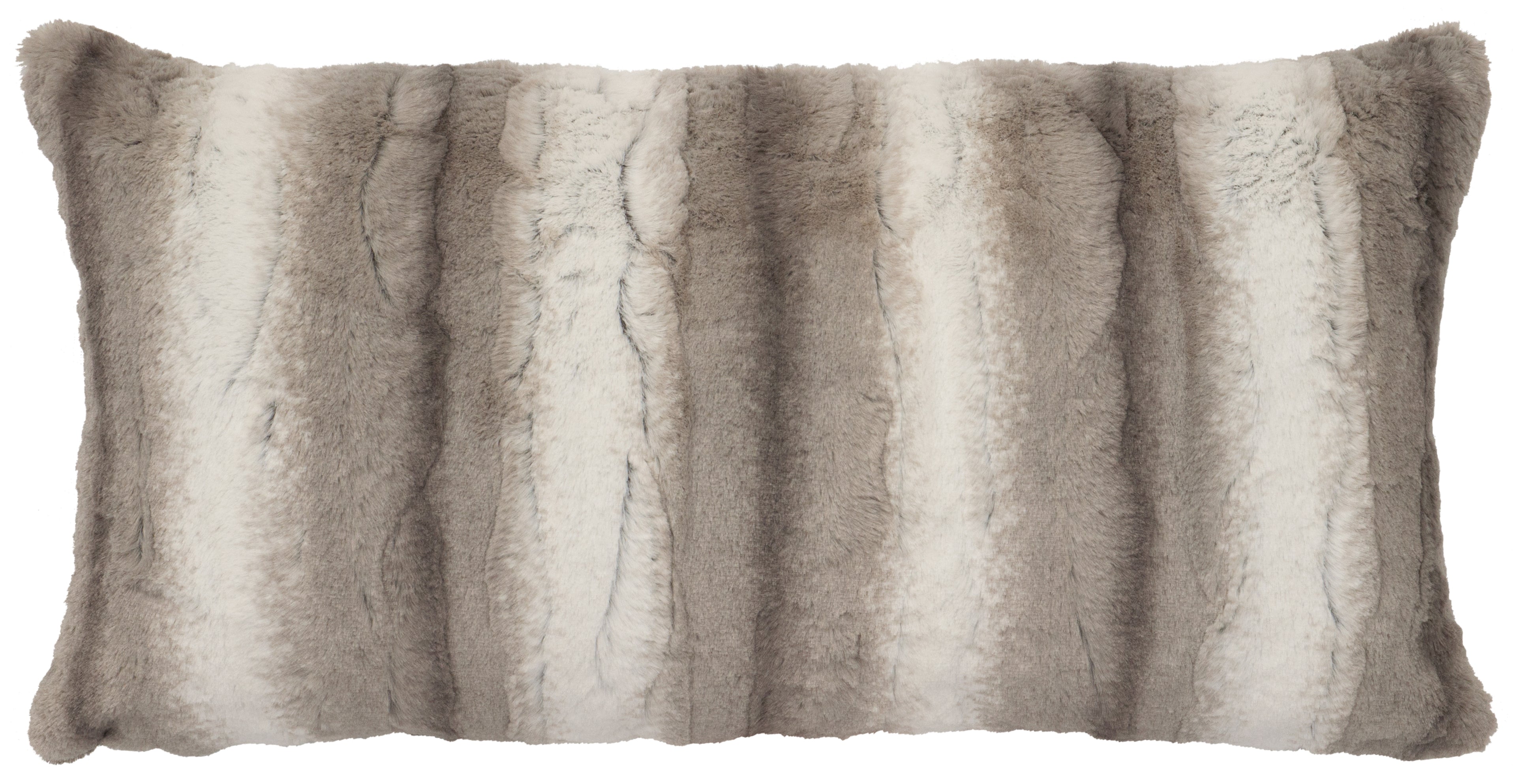 Angora Platinum Faux Fur Pillow - 14x26