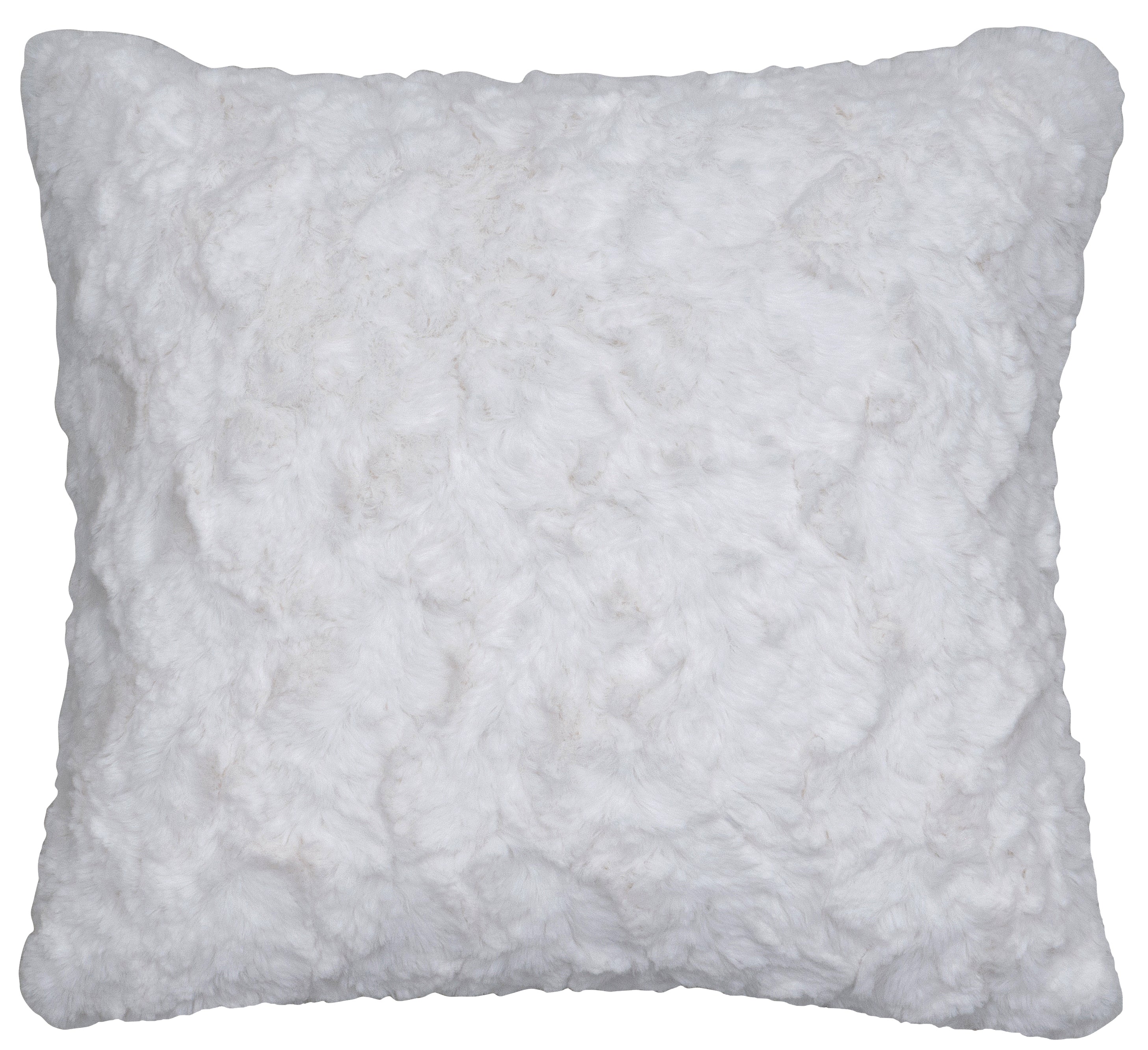 Bella Cream Faux Fur Pillow - 18x18