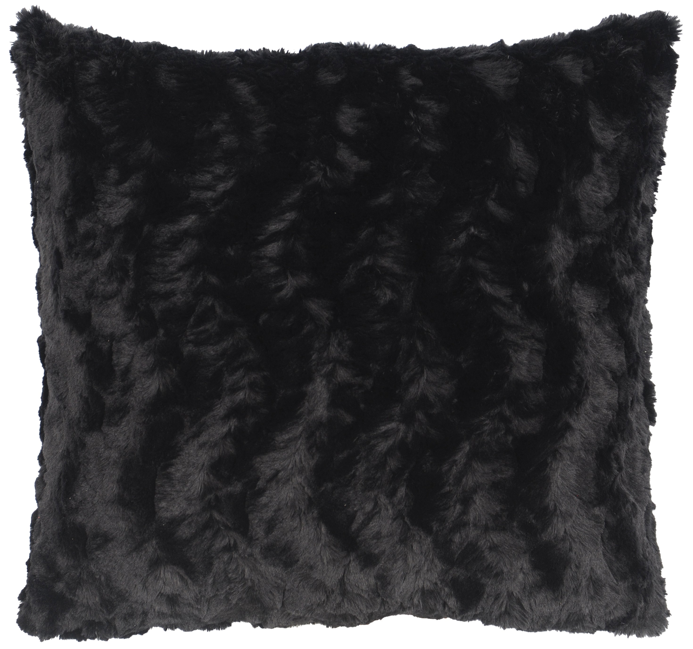 Obsidian Faux Fur Pillow - 18x18