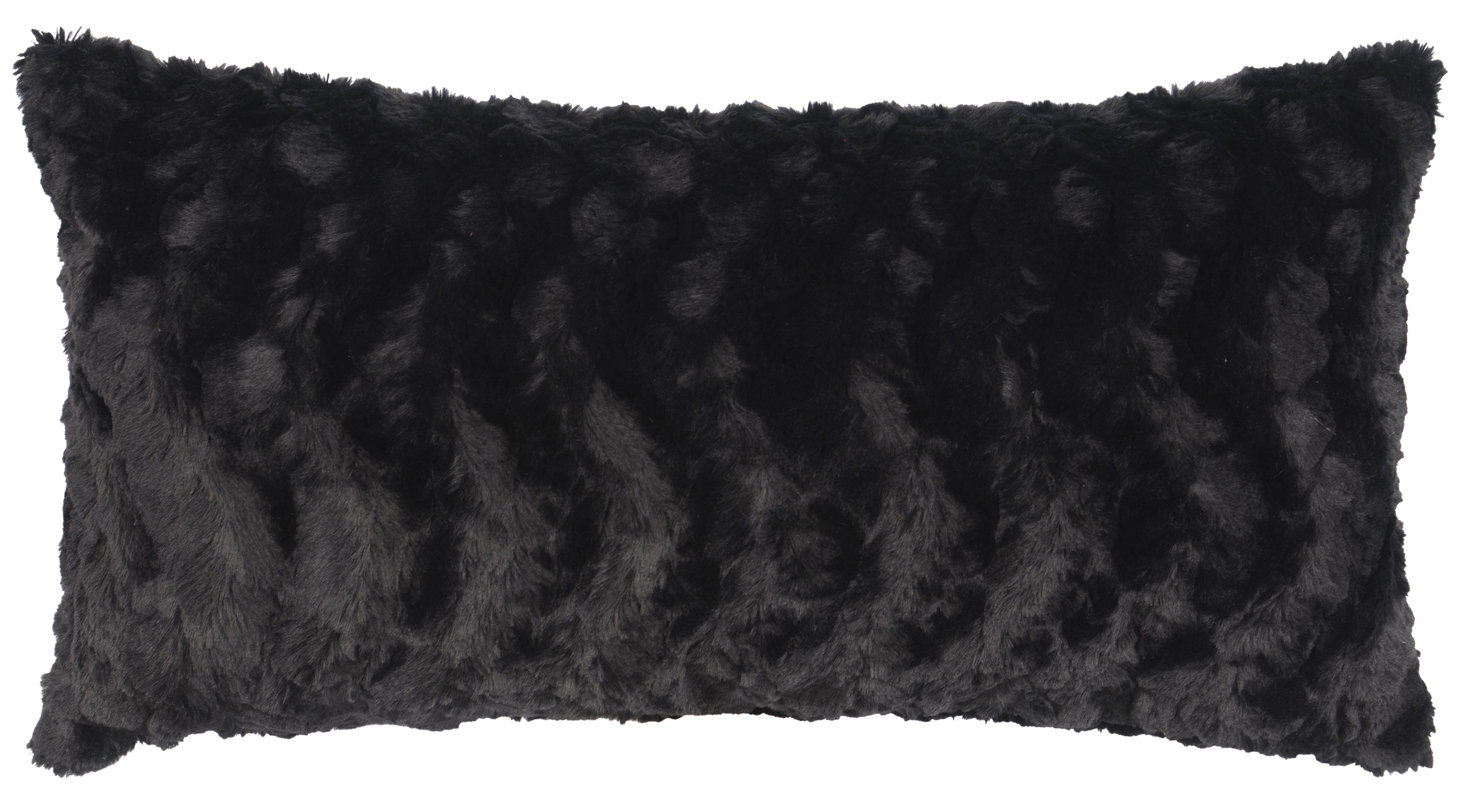 Obsidian Faux Fur Pillow - 14x26