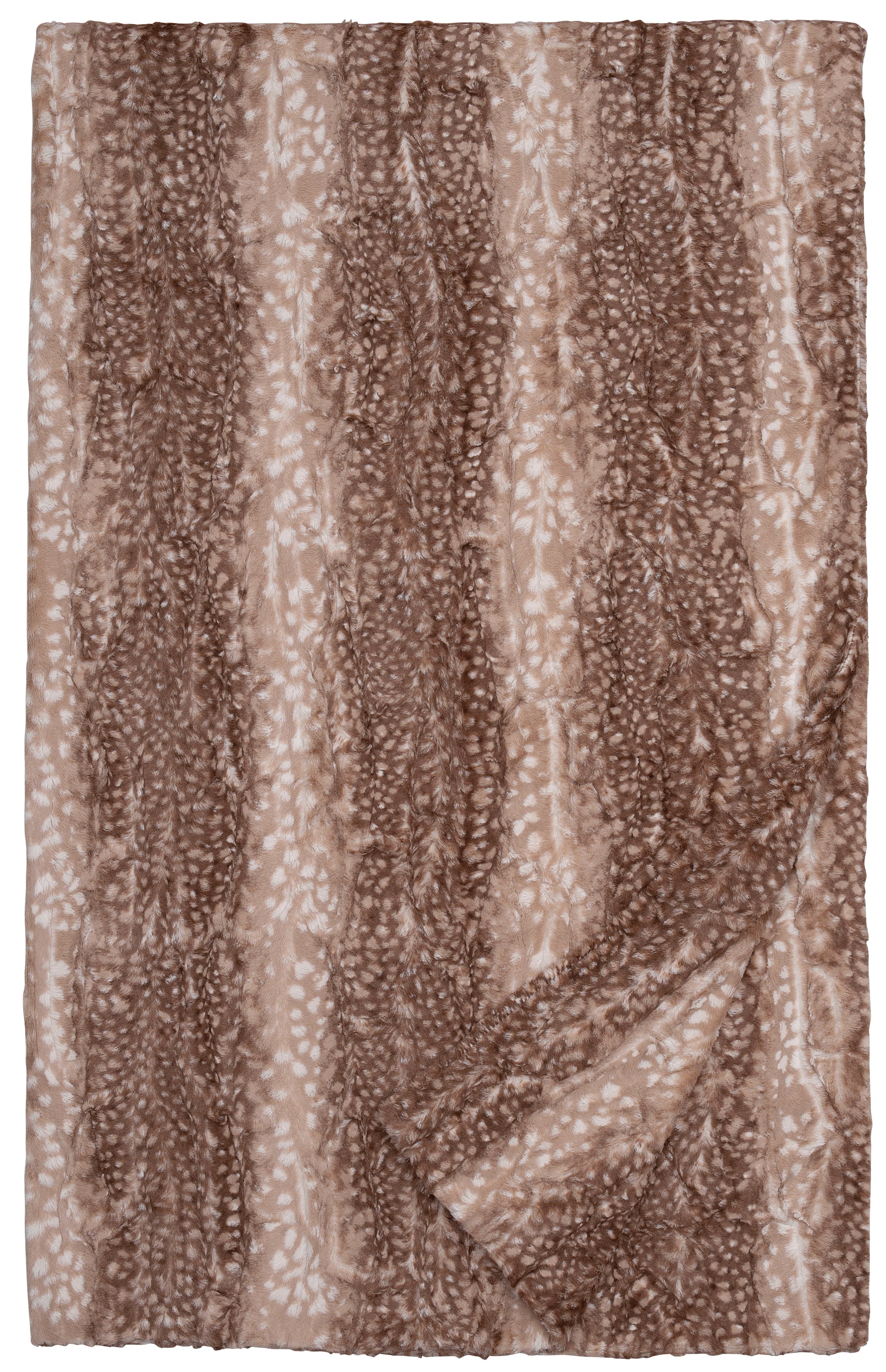 Fawn Tan Faux Fur Throw