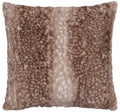 Fawn Tan Faux Fur Pillow - 18x18