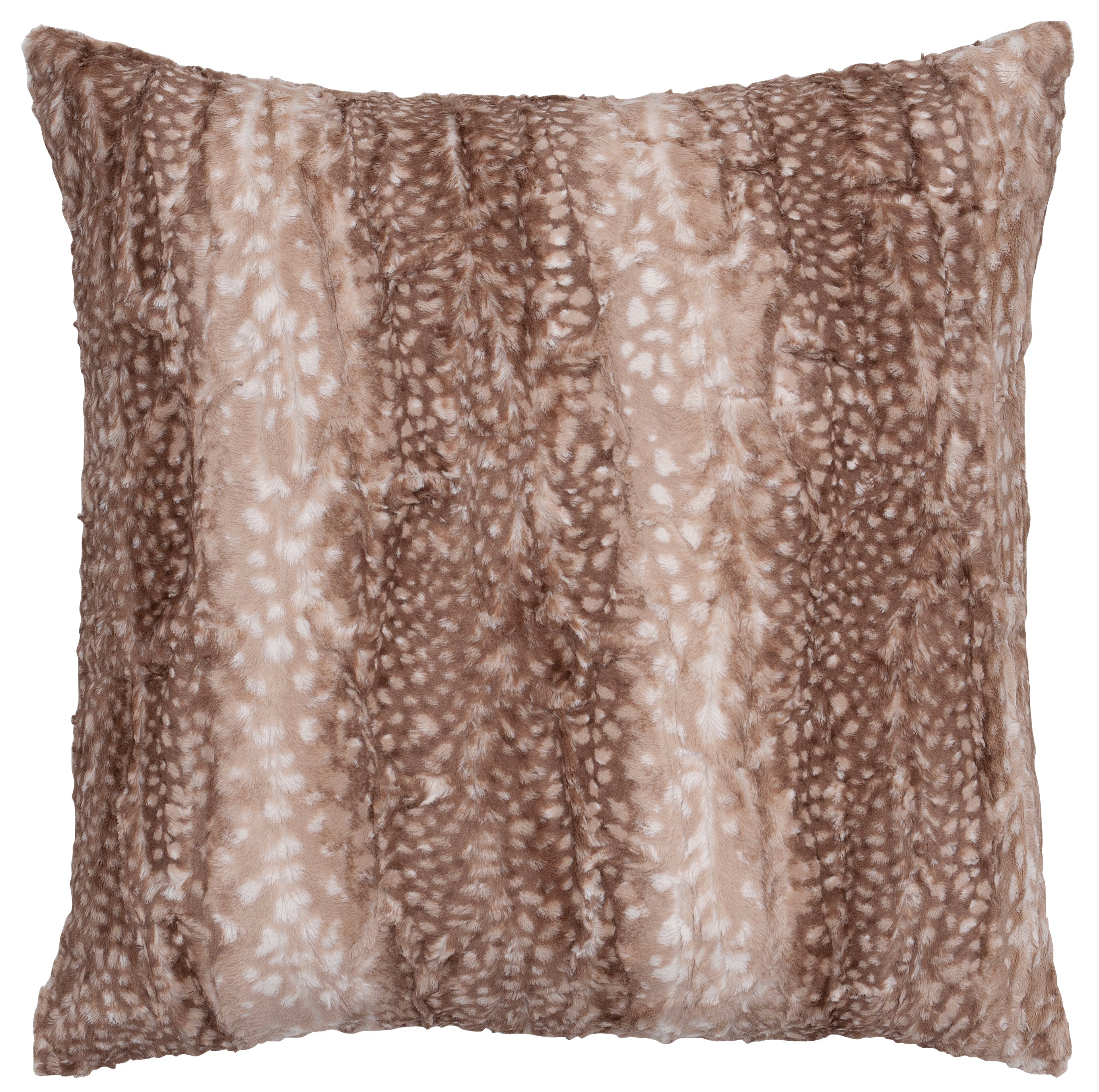 Fawn Tan Faux Fur Euro Sham - 26"x26"
