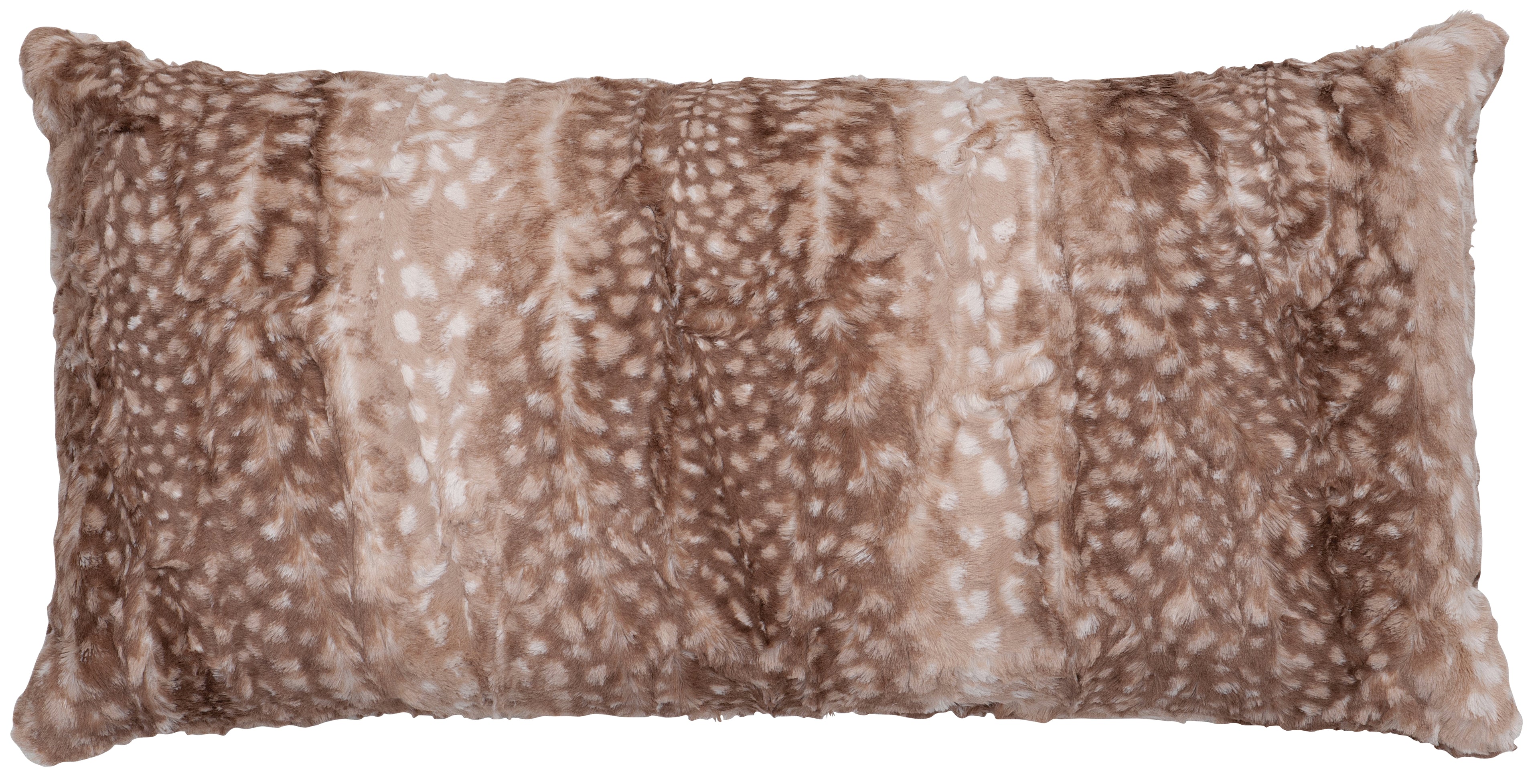 Fawn Tan Faux Fur Pillow - 14x26