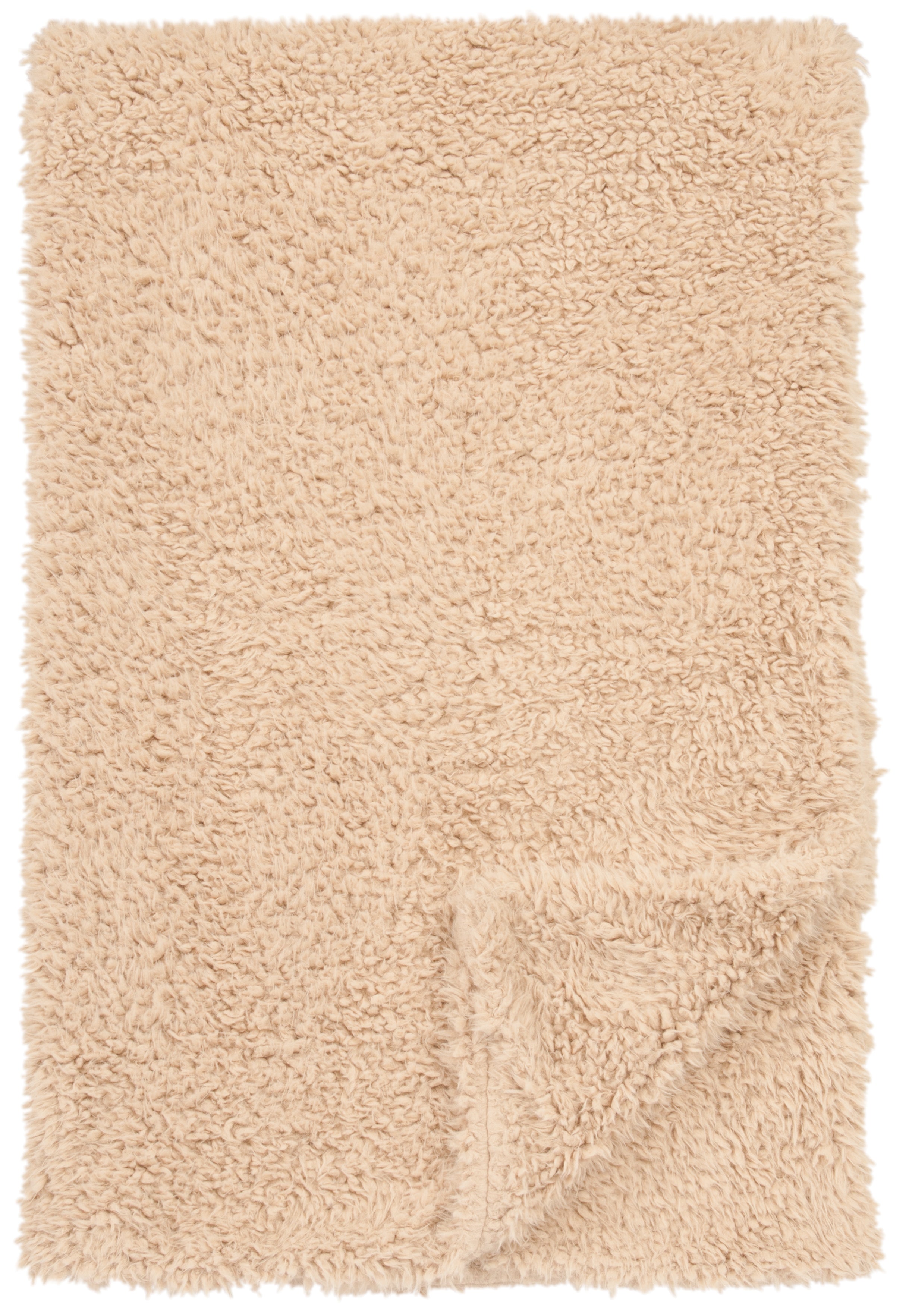 Llama Sand Faux Fur Throw