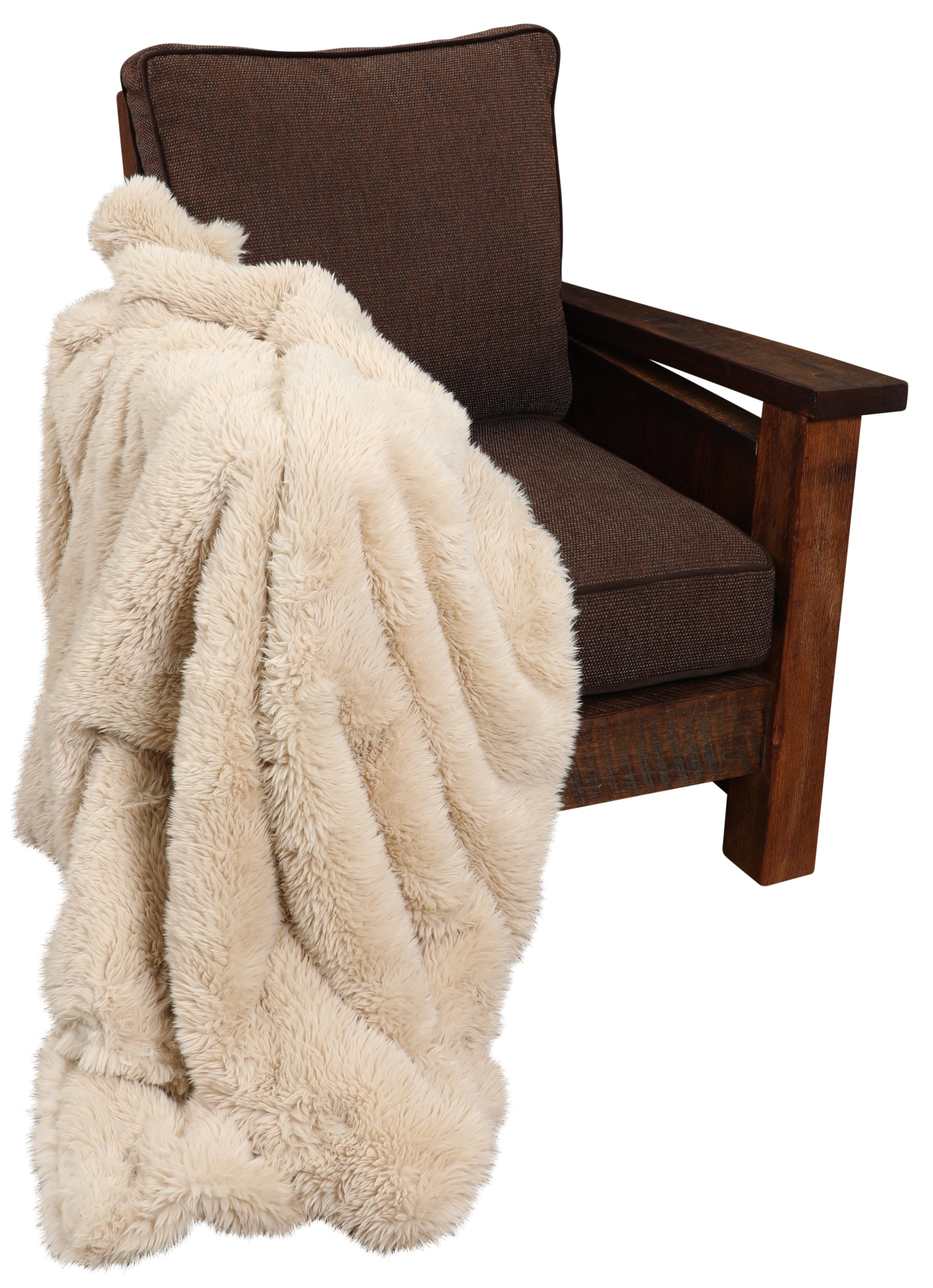 Mongolian Luxury Faux Fur Throw