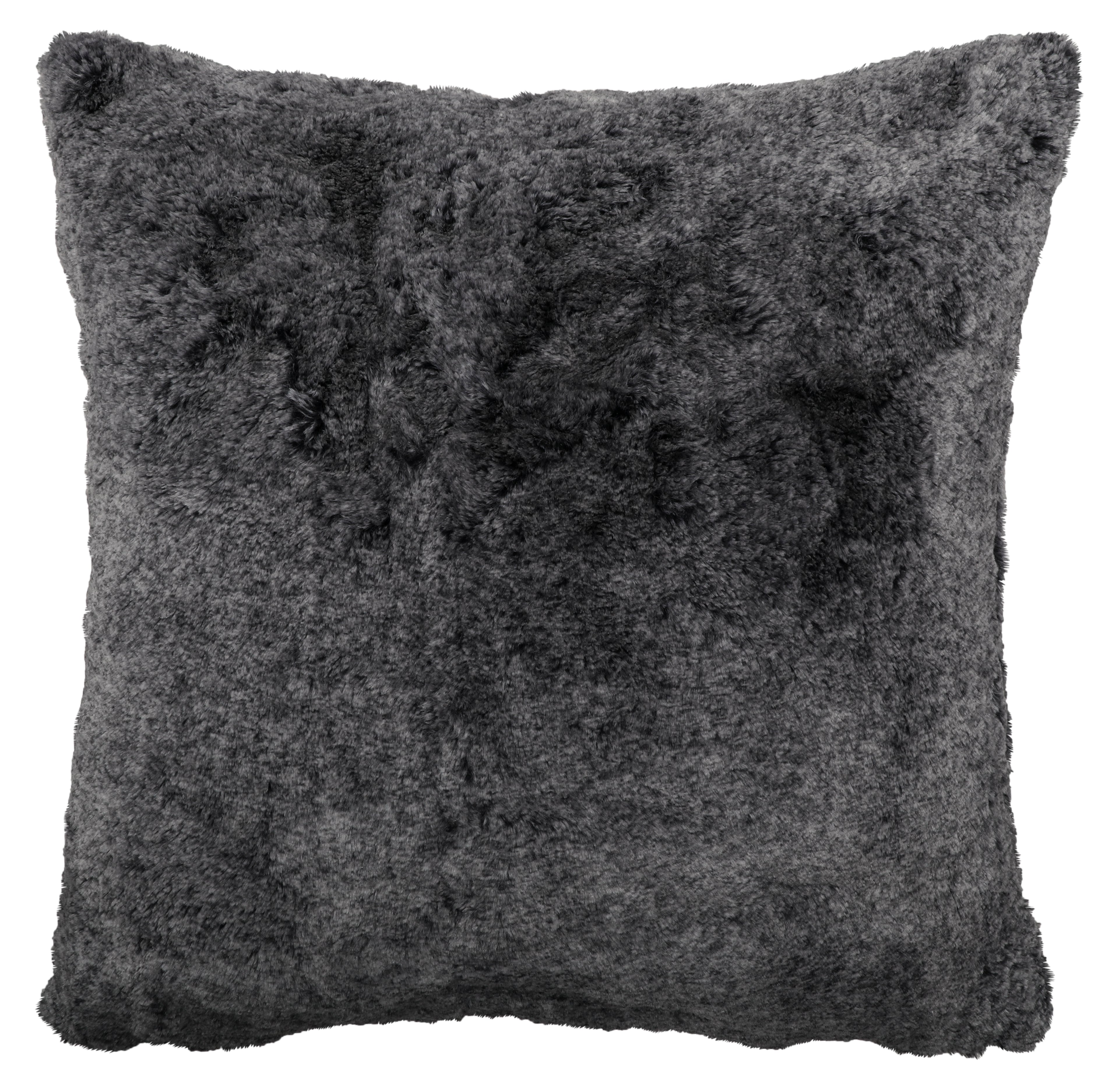 Grey Bunny Faux Fur Euro Sham - 26"x26"