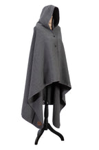 Solid Greystone Hooded Throw
