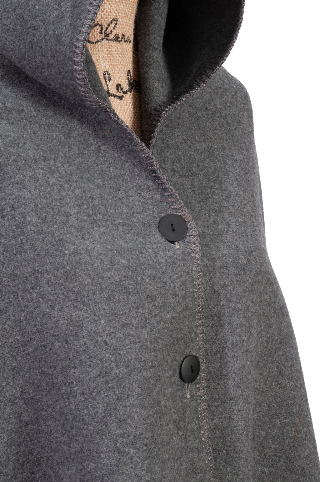 Solid Greystone Hooded Throw