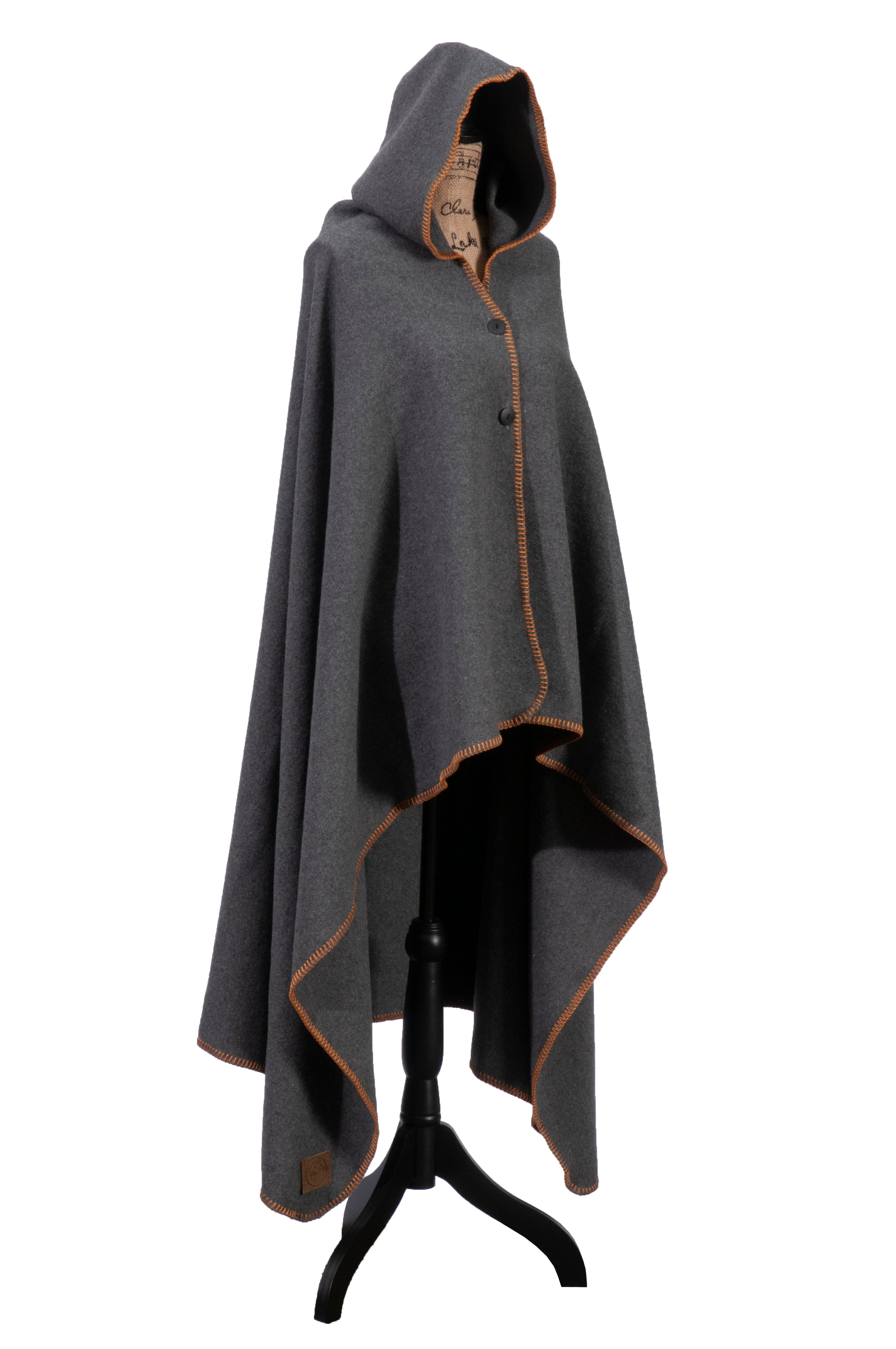Solid Greystone Gold Hooded Throw