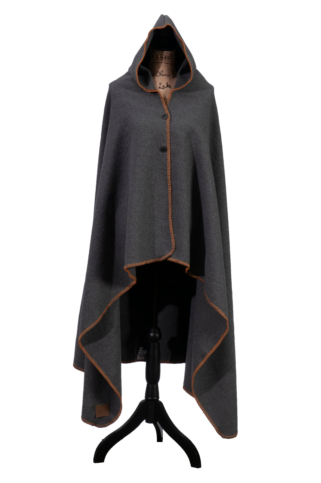 Solid Greystone Gold Hooded Throw