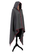 Solid Greystone Red Hooded Throw