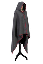 Solid Greystone Red Hooded Throw