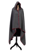 Solid Greystone Red Hooded Throw