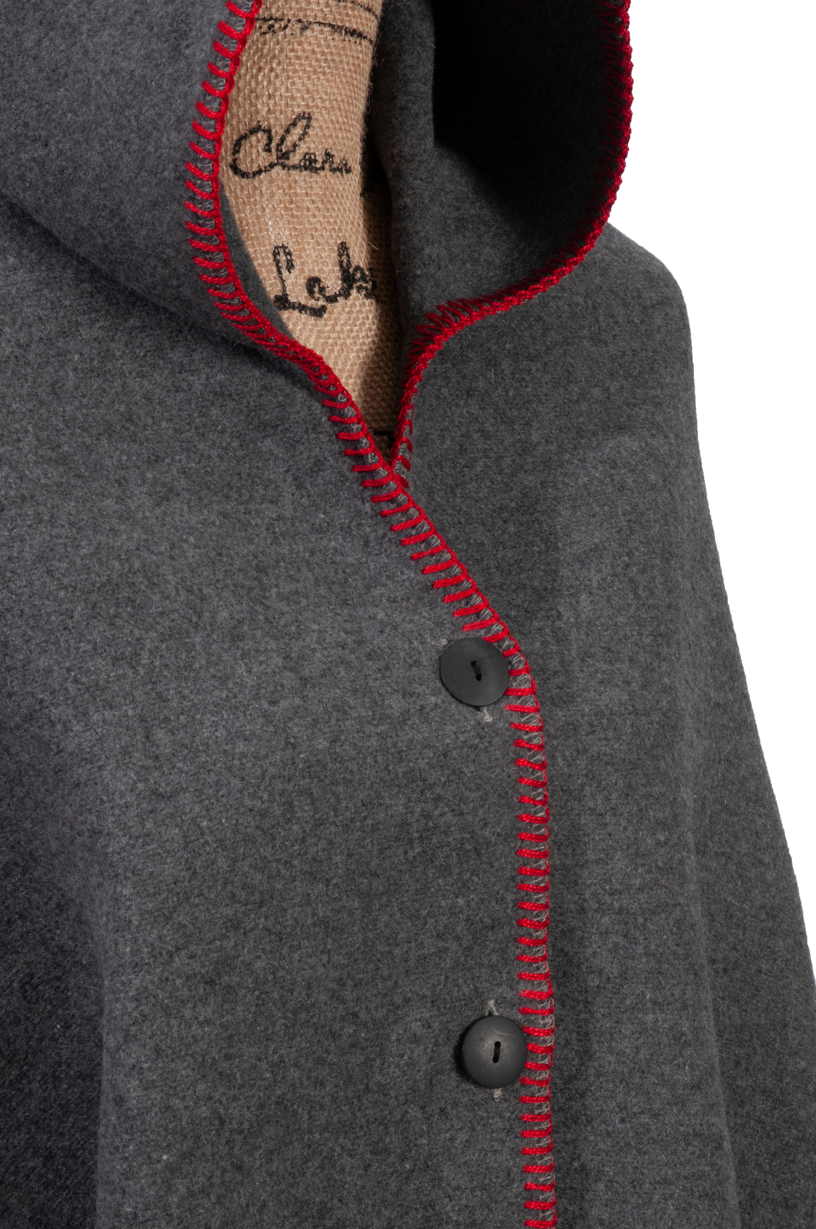 Solid Greystone Red Hooded Throw