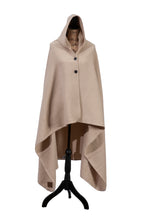 Solid Creme Hooded Throw