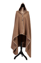 Solid Camel Hooded Throw