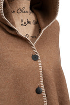 Solid Camel Hooded Throw
