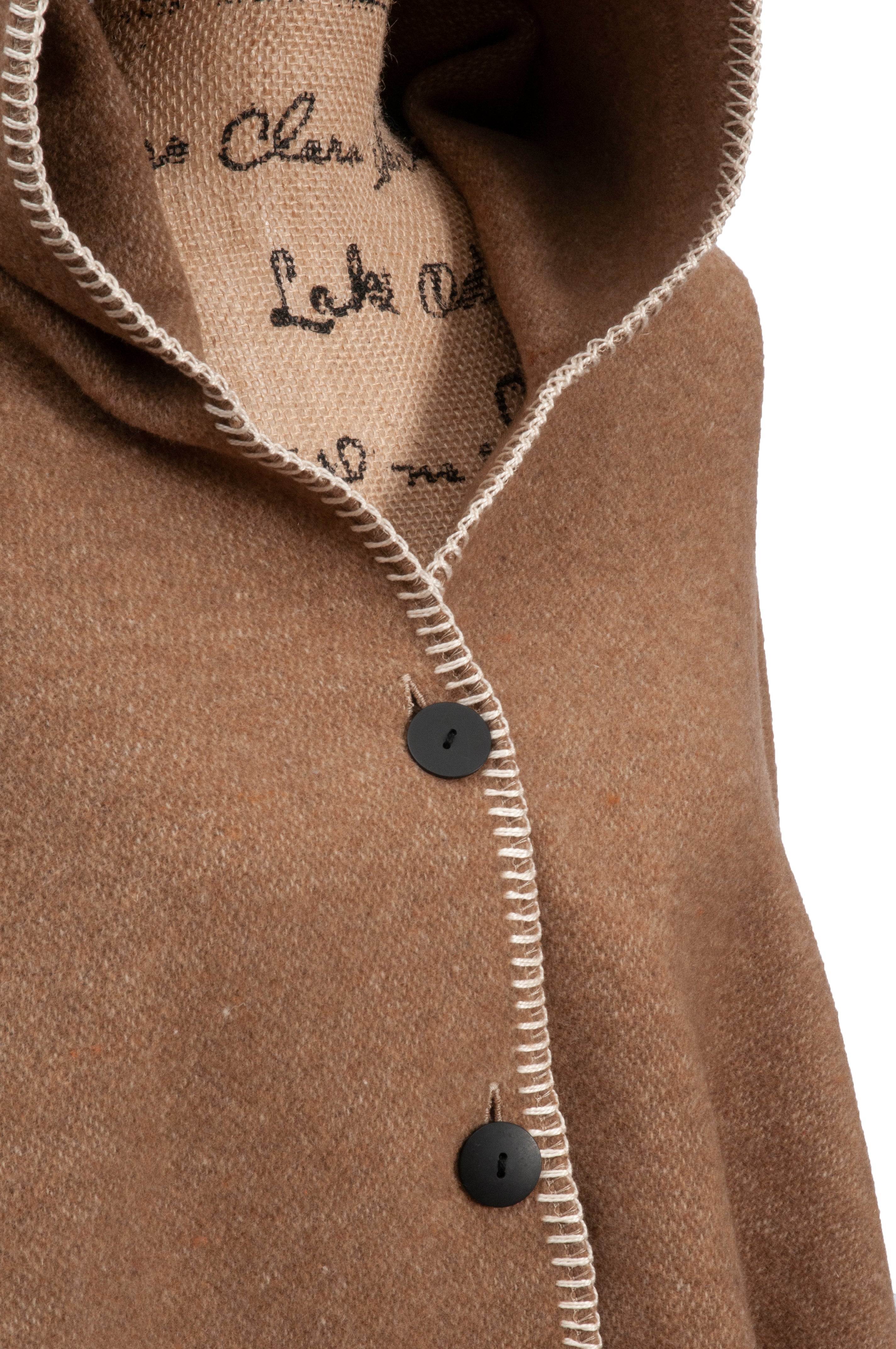 Solid Camel Hooded Throw