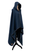 Solid Midnight Hooded Throw