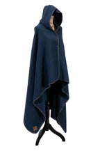 Solid Midnight Hooded Throw