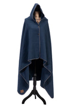 Solid Midnight Hooded Throw