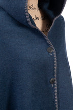 Solid Midnight Hooded Throw