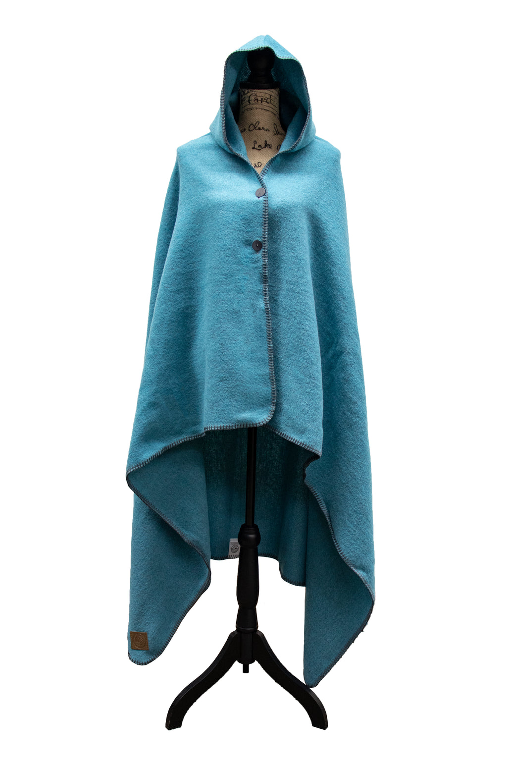 Solid Turquoise Hooded Throw