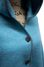 Solid Turquoise Hooded Throw
