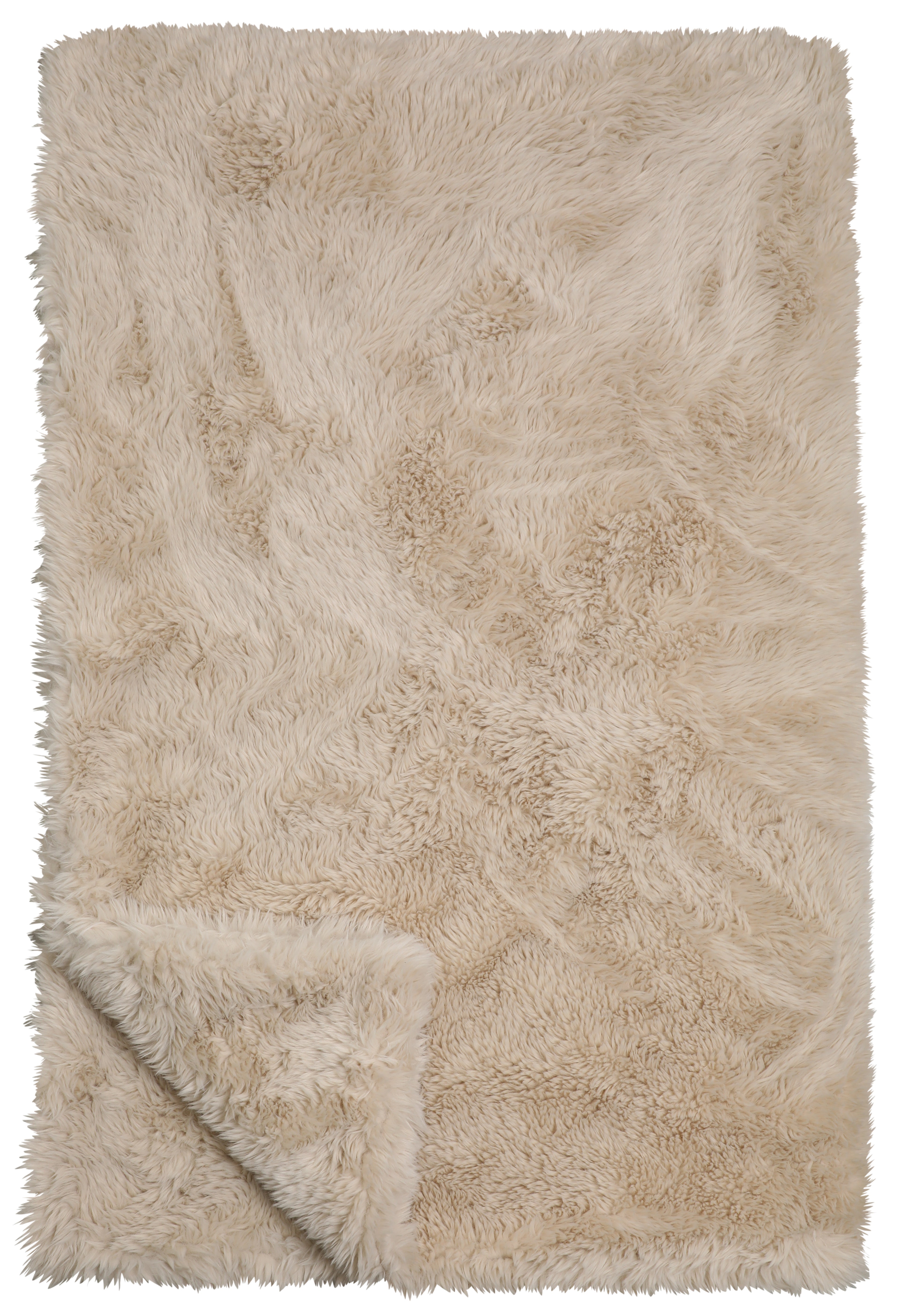 Yakety Sand Faux Fur Throw
