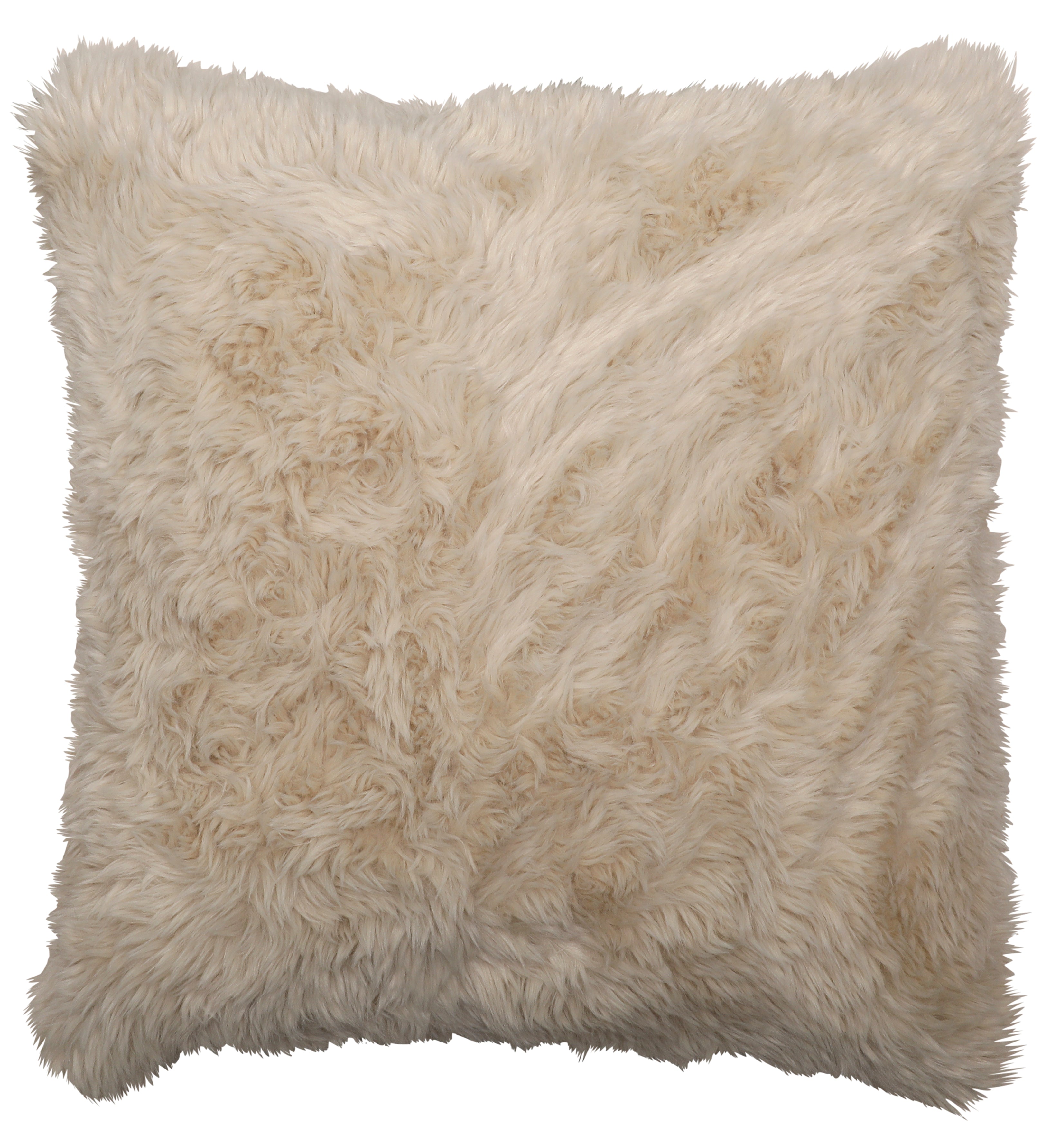 Yakety Sand Faux Fur Pillow - 18x18