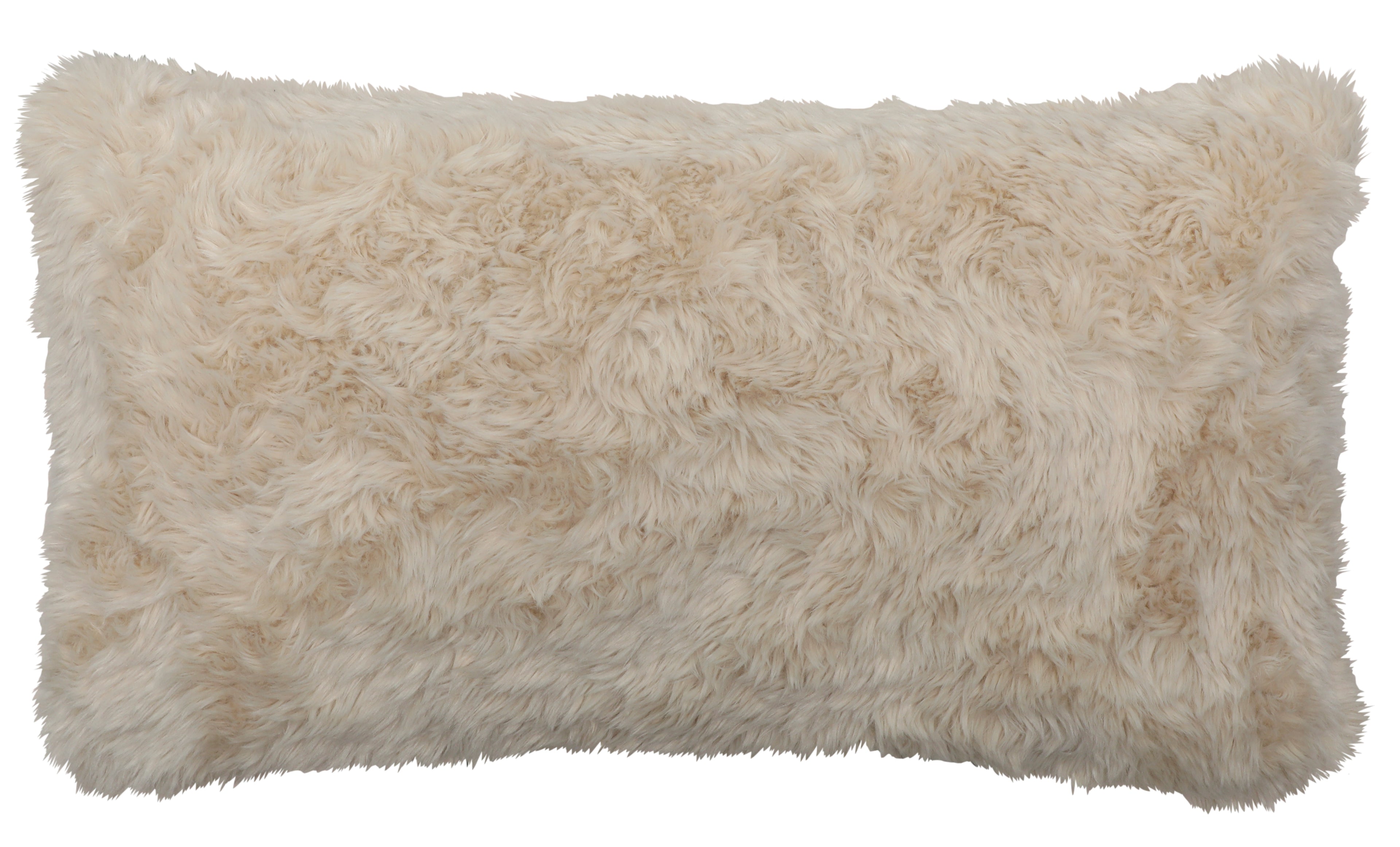 Yakety Sand Faux Fur Pillow - 14x26