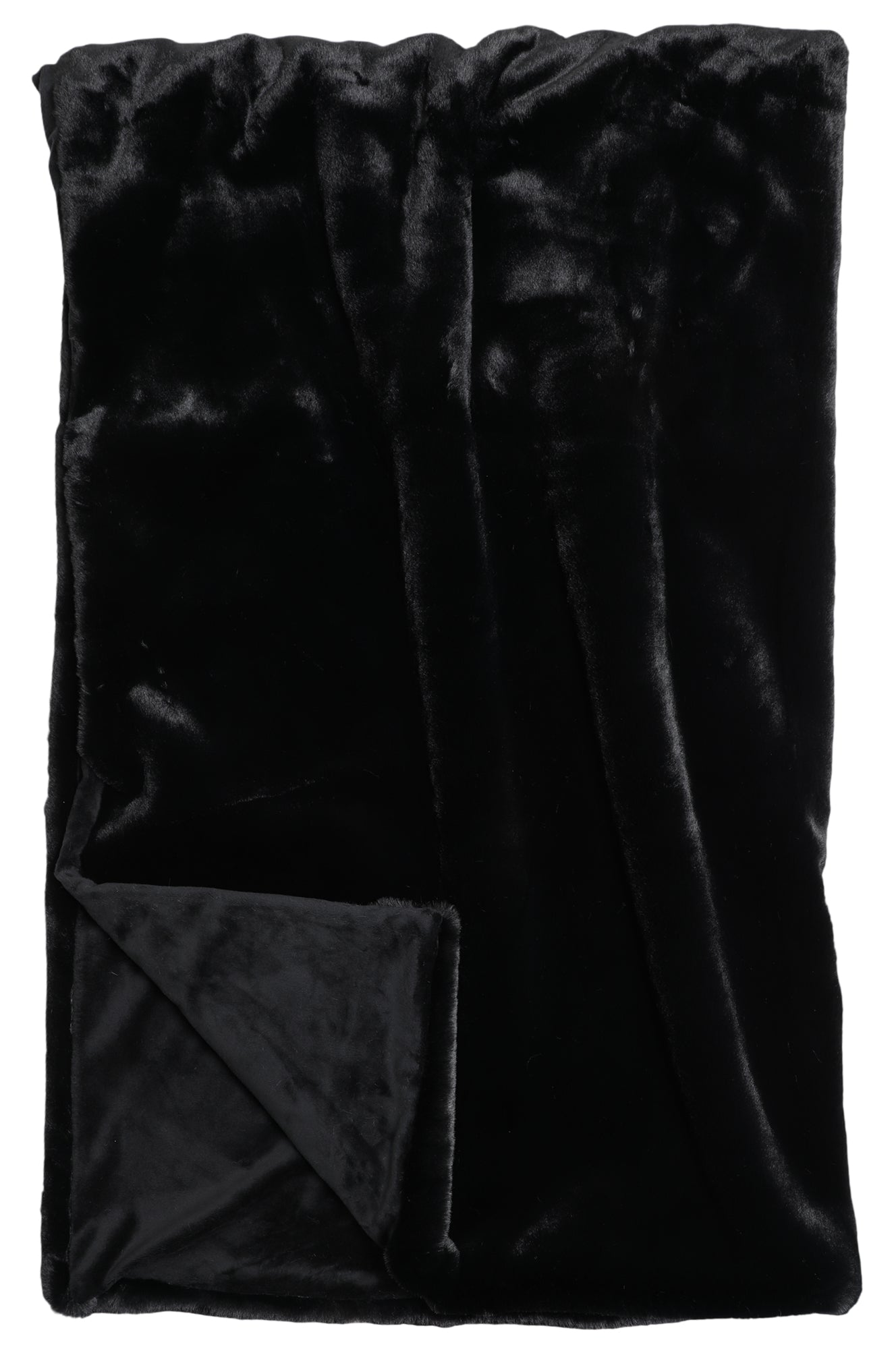 Black Bear Luxury Faux Fur Throw