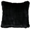 Black Bear Luxury Faux Fur Pillow - 18x18