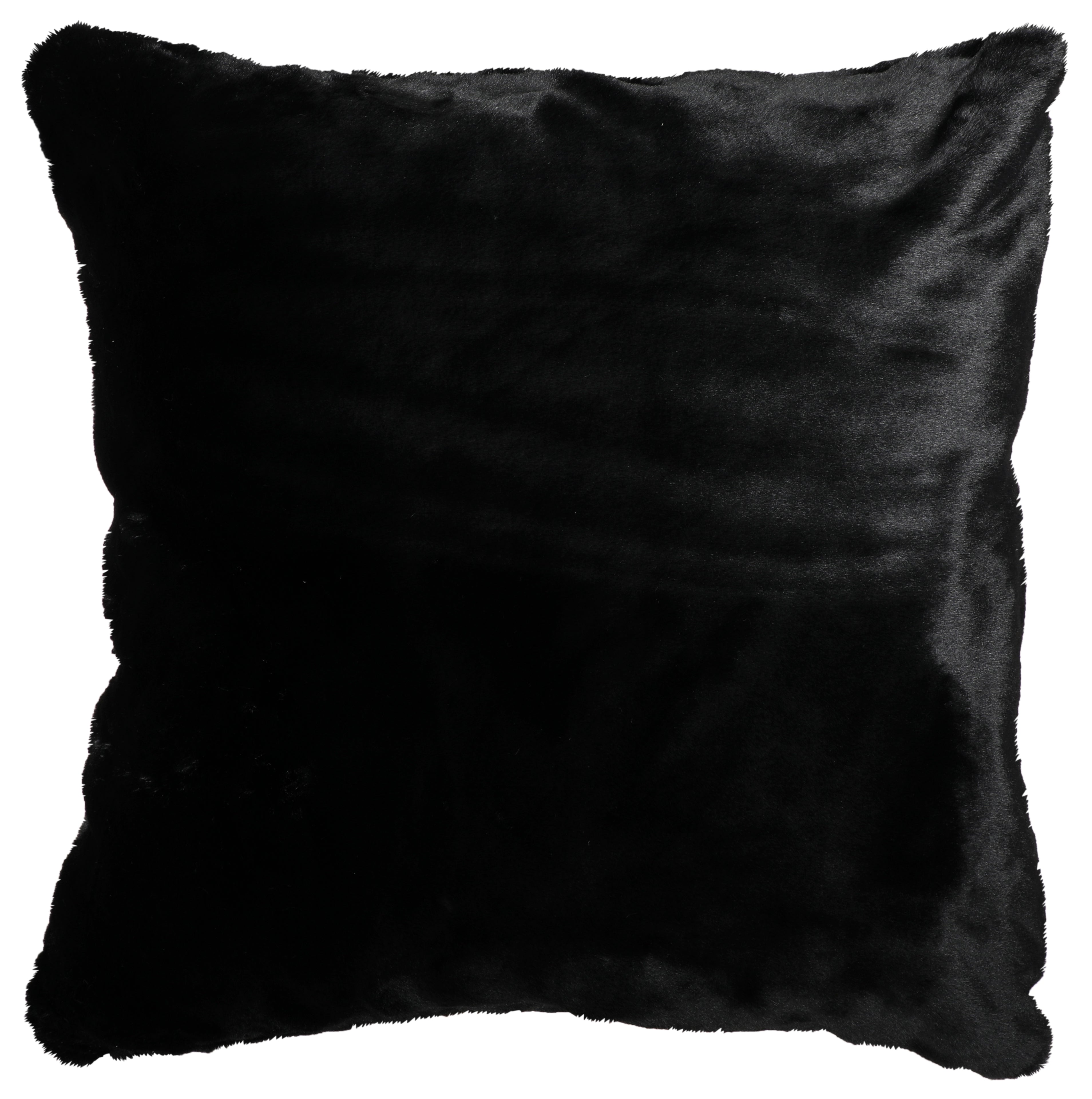 Black Bear Faux Fur Euro Sham - 26"x26"