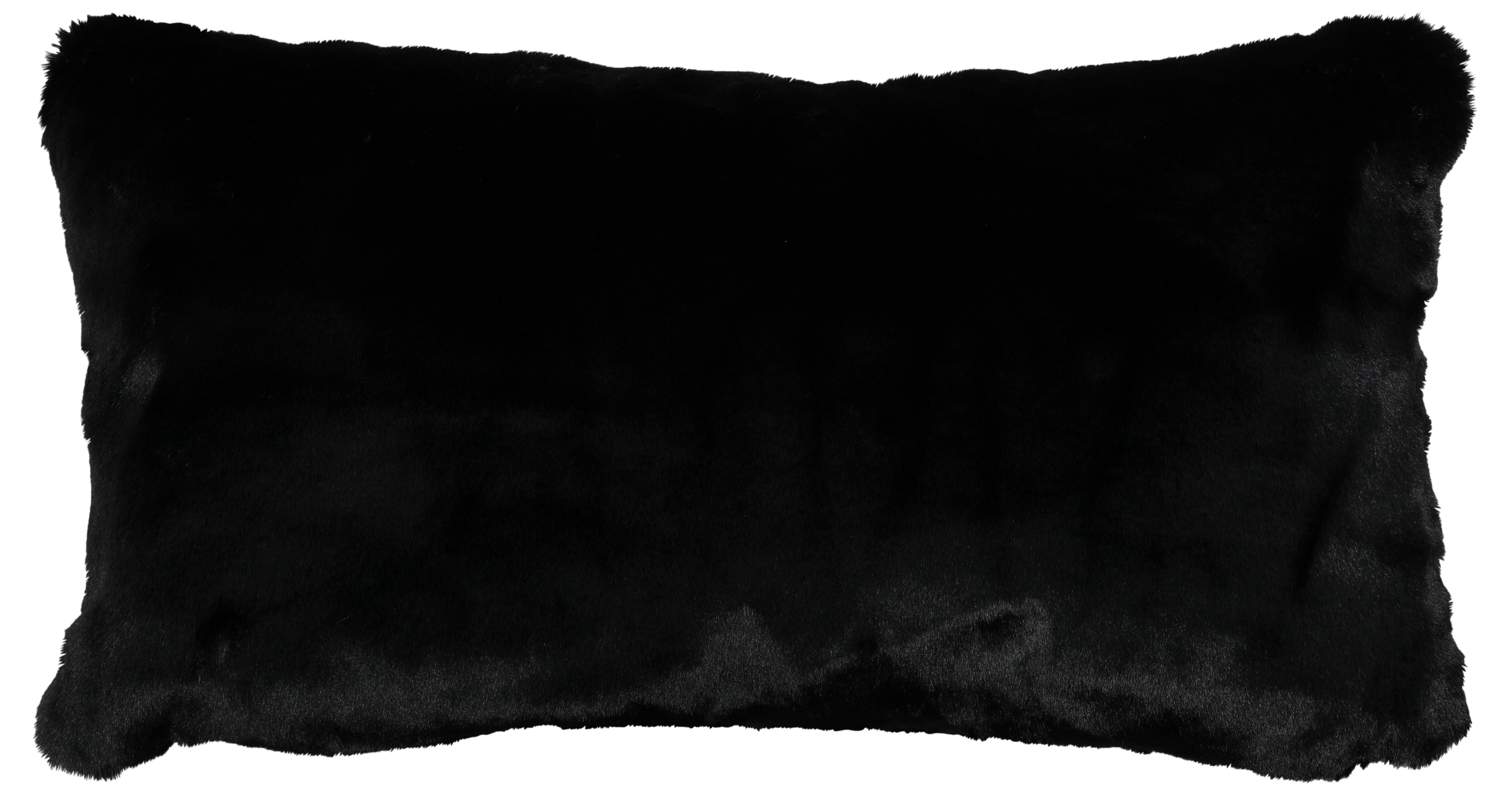Black Bear Luxury Faux Fur Pillow - 14x26