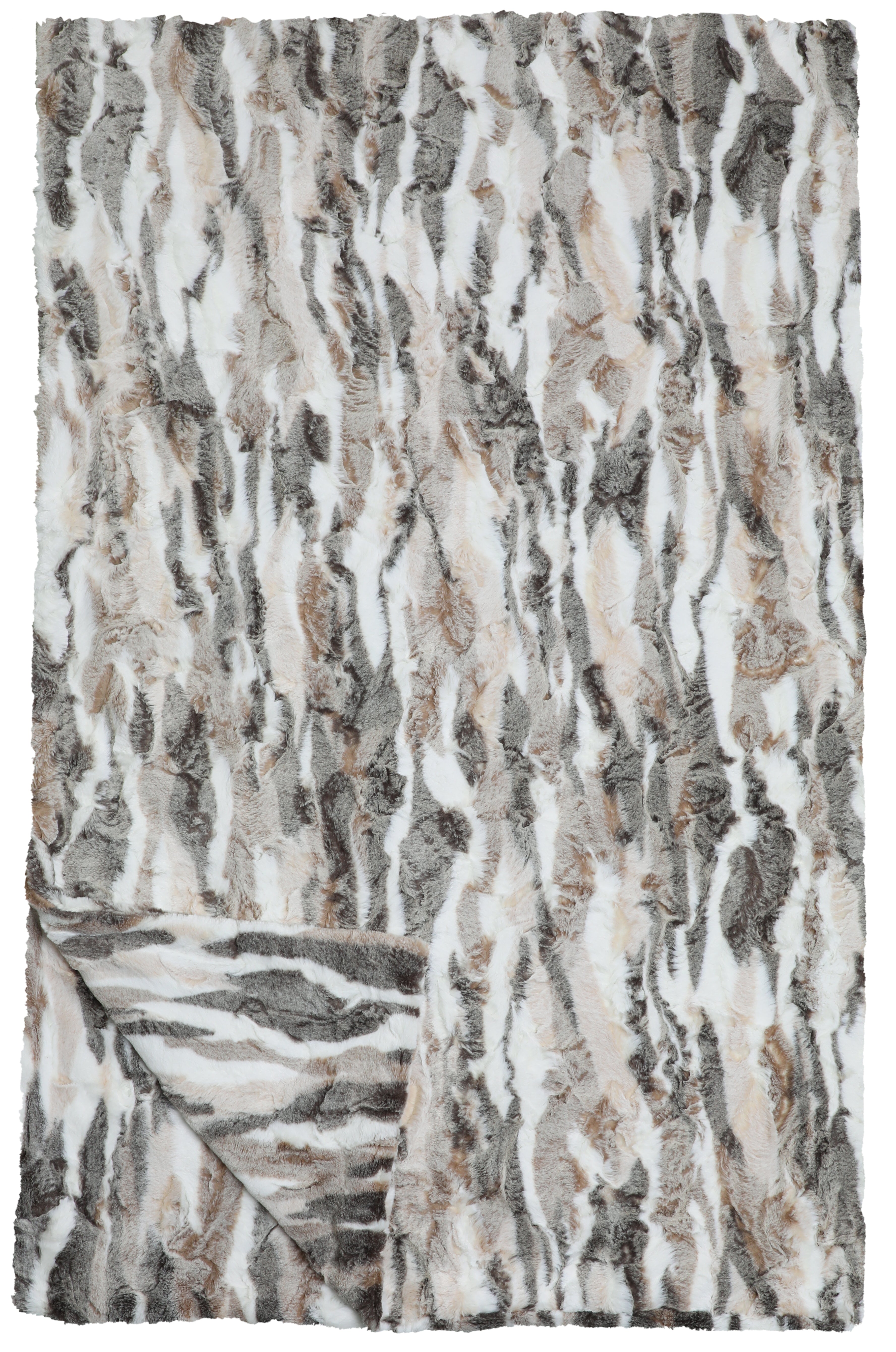 Wooded River Himalayan Faux Fur Throw - Thumbnail 2